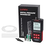 【Manometro differenziale con 12 unità selezionabili】 questo manometro per gas a doppia porta ha 12 unità opzionali (mmHg, inHg, ftH₂O, cmH₂O, inH₂O, Pa, KPa, mbar, bar, psi, Kgcm² e ozin²). Lo strumento Manometro digitale HVAC misura la pressione dell'aria e del gas per la porta 1, porta 2 e misura il differenziale tra le porte.