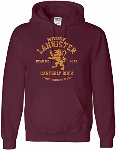 AMBRAT - Sweat-Shirt à Capuche - Homme Rouge Bordeaux - Rouge - Medium