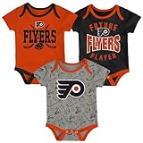 Outerstuff Newborn Philadelphia Flyers Full Strength 3-Piece Creeper Set - Size 0-3 Months