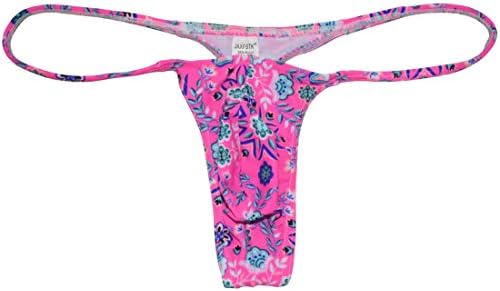 OROCOJUCO Sexy Men's Posing Micro Bikini Thong Underwear Slim Cut Swim G-String Hipster Tangas Star Grass M