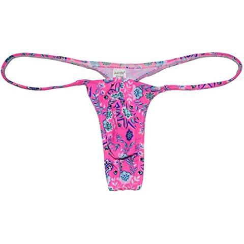 OROCOJUCO Sexy Men's Posing Micro Bikini Thong Underwear Slim Cut Swim G-String Hipster Tangas Star Grass M Cover