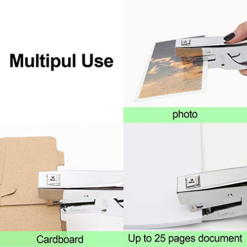 2 PCS Heavy Duty Stapler with 4000 Staples, Plier Stapler 25 Sheets Capacity Metal Desktop Staplers, Hand Held Save Effort Stapler Pliers
