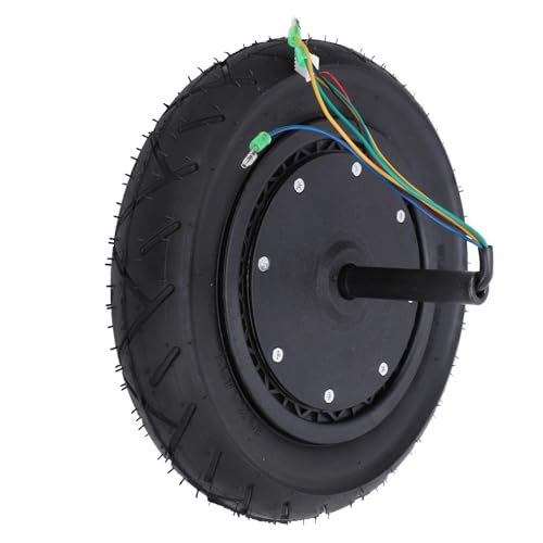 Ejoyous Elektroroller Nabenmotor, Bürstenloser 10-Zoll-Scooter-Nabenmotor mit Vollgummireifen Gummi-Aluminium-Stoßdämpfer und DC-Motorrad für selbstbalancierende Elektroroller