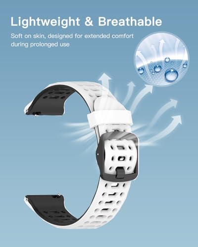 Correa de silicona para reloj inteligente STECEi T50S blanco y negro miniatura 3