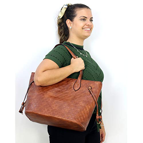 Kit Bolsa Feminina De Ombro E Bolsa Tiracolo Com Carteira (Caramelo)