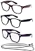 Newbee Fashion - IG Wayfarer Style Comfortable Stylish Simple Reading Glasses, 4 Pack - Black, Brown, Tortoise, Red