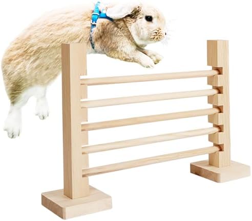 Rabbit Jump Bar Toys Bunny Equipment Set Wooden Rabbit Obstacle ...