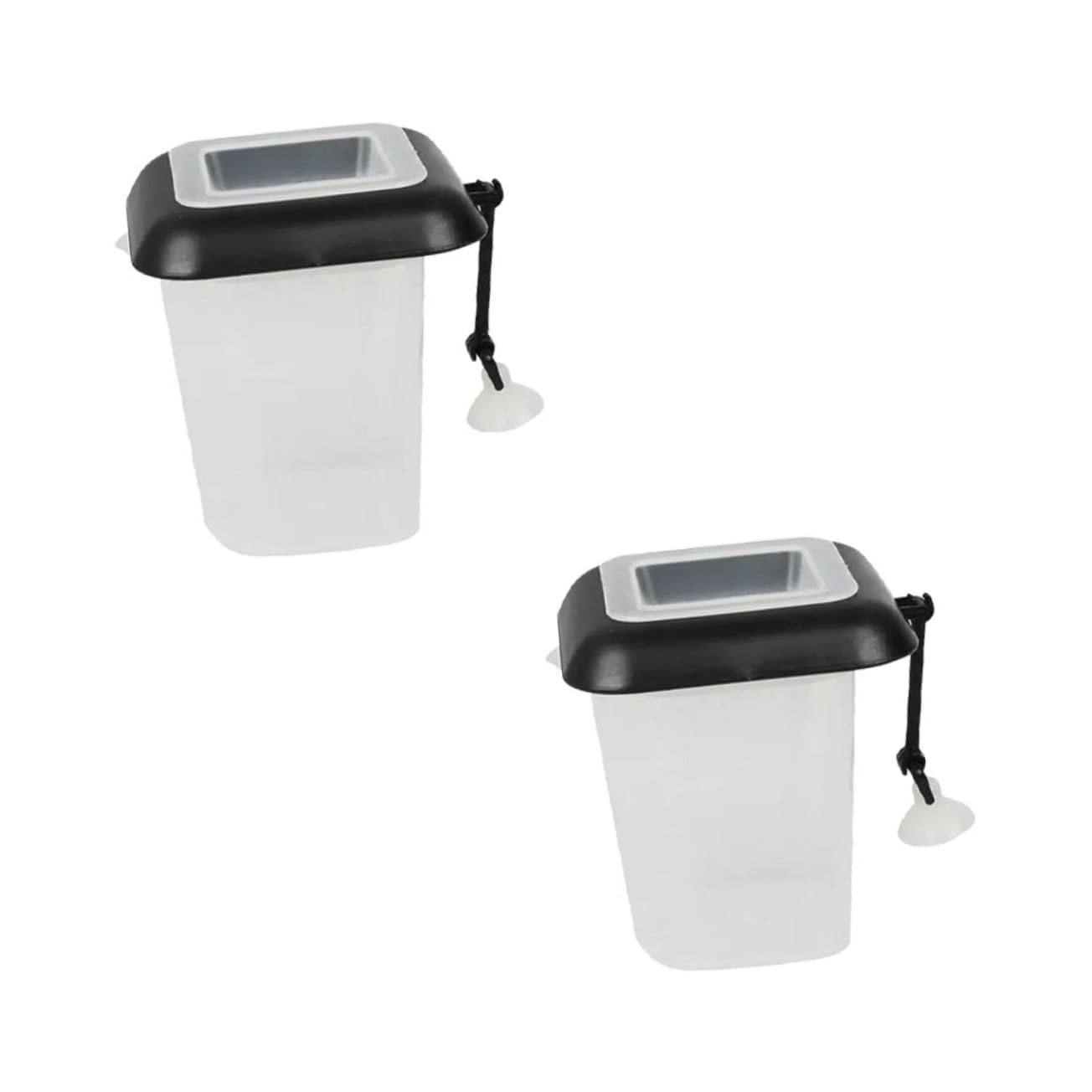 HAPINARY Fish Feeding Tool 2pcs Red Worm Feeder Cups for Aquarium No Food Spillage