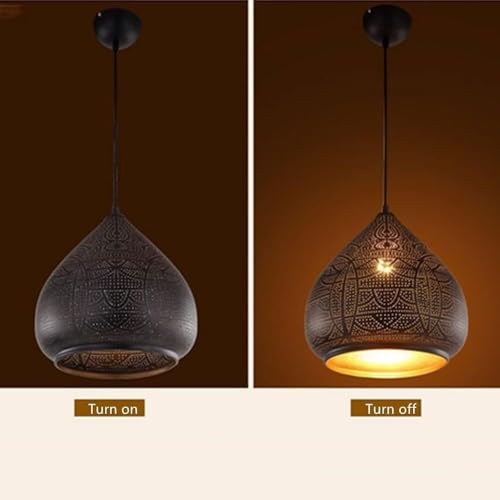 Lampe suspendue de personnalité creuse créative à tête unique - 3