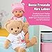 BABY Born Singender Teddy - Plüschbär mit Soundfunktion & weißem Strampler - Bewegliche Arme & Beine - Geeignet für Kinder ab 18 Monaten - singt 5 deutsche Lieder aus der Serie