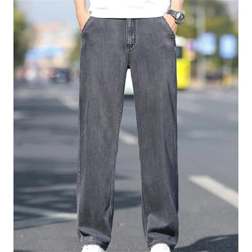 Men's Loose Wide-Leg Jeans – Thin Soft Drape Denim Pants, Comfortable Fashion Spring Fall Trousers3