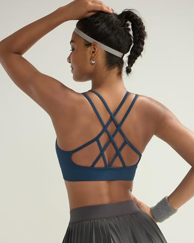 Image of RUNNING GIRL Sports Bras for Women 3Pack Strappy Bra