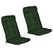 Beautissu Set di 2 Cuscini per Sedia a Sdraio Flair HL 120x50x8cm Extra Comfort per sedie reclinabili, spiaggine e poltrone - Verde Scuro