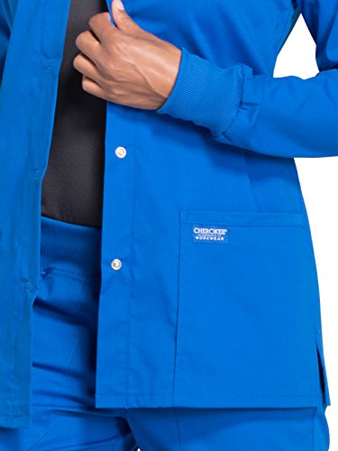 Snap Front Scrub Jackets For Women, Workwear Professionals Soft Stretch Ww340, Xl, Royal #TOP2