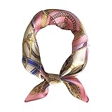 Ecroon Seide Schal Damen Halstücher Seidentuch Schals Halstuch Seidenschal Scarf Bandana Taschentuch Ansatz Handgelenk Kopftücher, Einheitsgröße