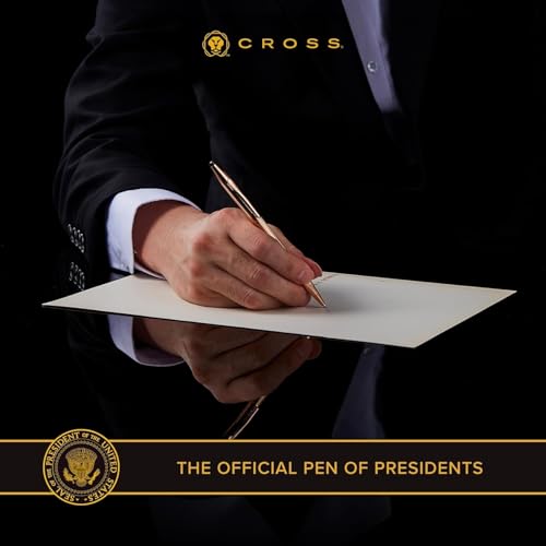 Cross Classic Century Refillable Pen & Pencil Gift Set Presented in a Luxury Gift Box - Medium Point, Black Ink, Lustrous Chrome