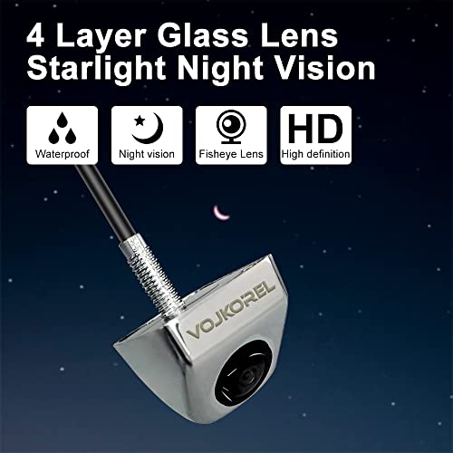 Image of Backup Camera IP68K Waterproof Night Vision Wide Angle Rear View Camera for SUVs, Trucks, RVs and Pickups (Silver)