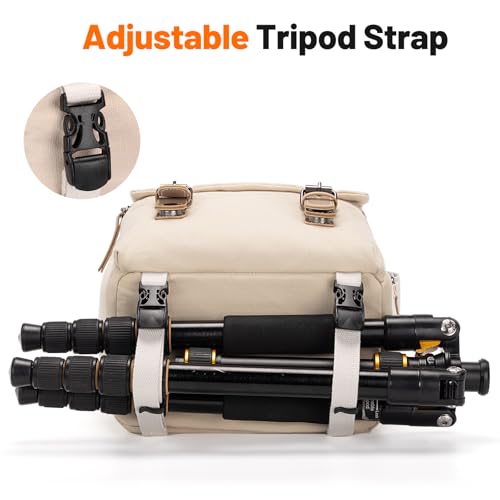 Bolso bandolera para cámara beige Cwatcun compacto miniatura 3