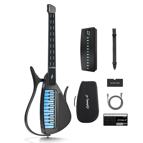 Guitare Smart Enya CYBER-G Noir et Module Médiator pour jouer sans ampli externe