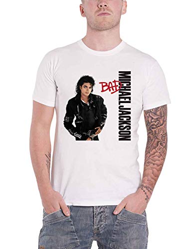 Amazon.com: Michael Jackson T Shirt Bad White Official White Size