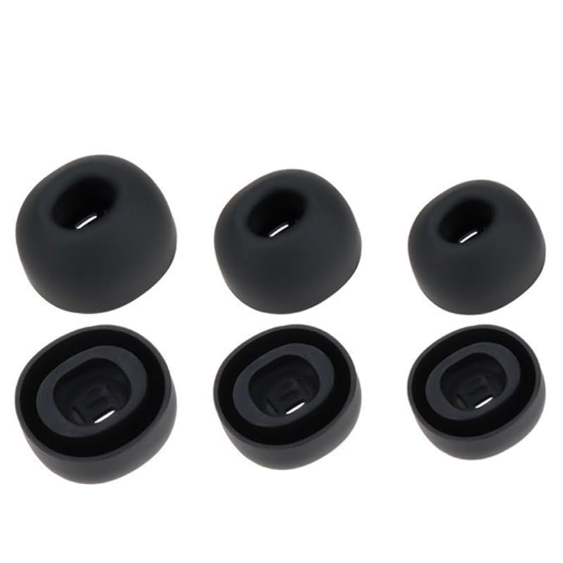 NovemFoal Tapones para auriculares compatibles con Huawei Freebuds 7i, almohadillas de silicona suave de repuesto para auriculares intraurales Freebuds 7i/6i/5i/4i, 3 tamaños, 3 pares (negro)