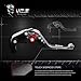 MZS Black Motorcycle Brake Clutch Levers Short Adjustable CNC Compatible with GSXR 600 97-03 / GSXR 750 96-03 / GSXR 1000 01-04 / GSXS 750 11-23 / SV650 16-21 / DL650 11-21 / GSX250R 18-22