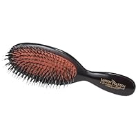 ヘアブラシ・コーム MASON PEARSON POCKET BRISTLE DARK RUBY Mason Pearson Handy Travel Bristle & Nylon Hair Brush, Dark
