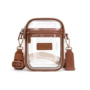 Wrangler Clear Bag for Stadium Events Crossbody Purse for Concerts, Sports | Stadium Approved Clear Bag,See Through Bag,0.4mm Thickened PVC,Waterproof,Lightweight