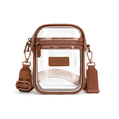 Image of Wrangler Clear Bag for Stadium Events Crossbody Purse for Concerts, Sports | Stadium Approved Clear Bag for Sports,Concerts|See Through Bag|0.4mm Thickened PVC|Waterproof|Lightweight