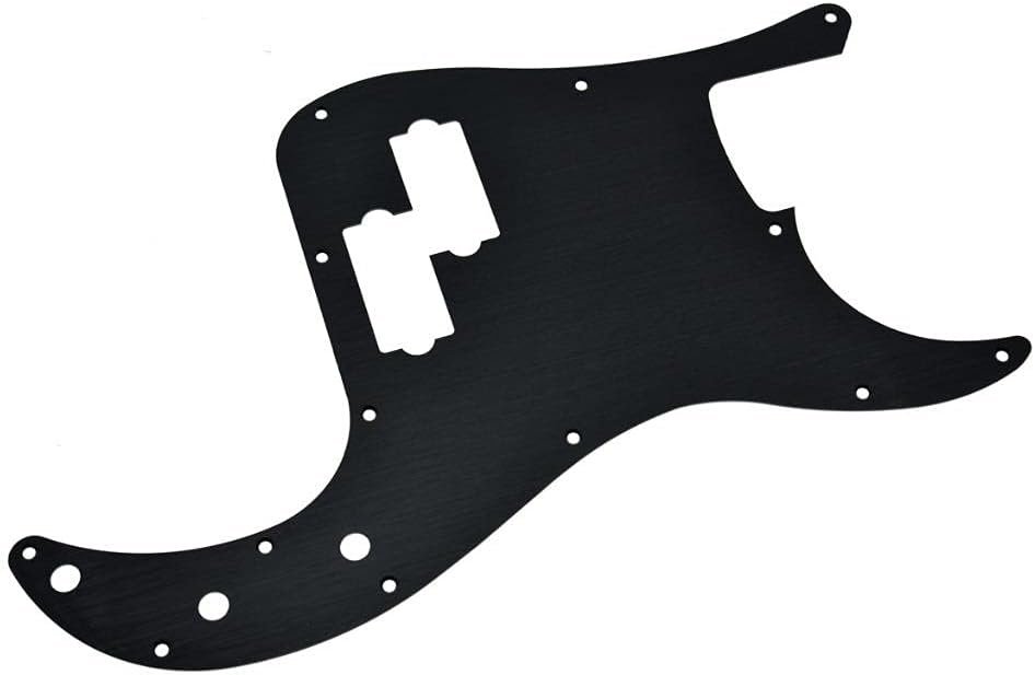 Dopro 13 Hole Right Handed Modern-Style Metal Aluminium Anodized Precision Bass P Bass Pickguard Fits American Fender P Bass Black