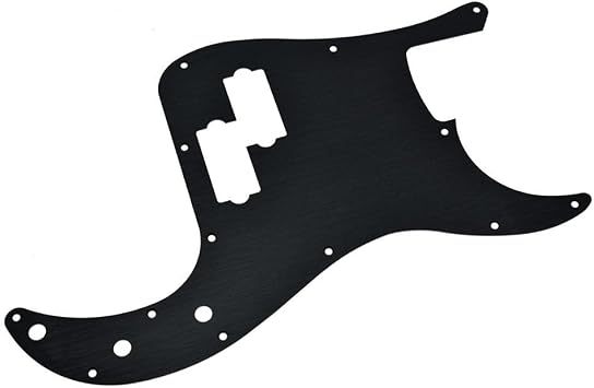 13 Hole Right Handed Modern-Style Metal Aluminium Anodized Precision Bass P Bass Pickguard Fits American Fender P Bass Black