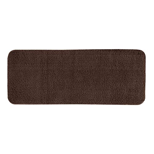Image of Obsessions Ultra-Absorbent Quick-Dry Bath Runner | 1400 GSM Polyester | Soft, Non-Slip & Fast-Drying Bathroom Rug for Safety & Comfort | 60 x 150 cm | Chocolate