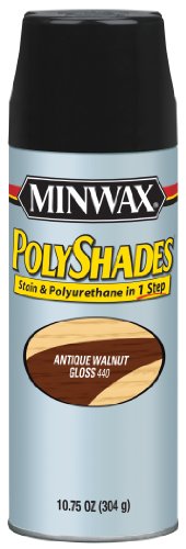 Minwax 3134400000 Polyshades - Stain & Polyurethane in 1 Step, 10.75 ounce Spray, Antique Walnut, Gloss