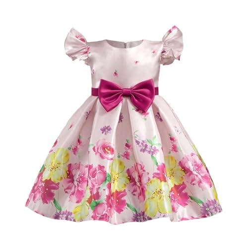 Image of Buy & Try PALLVI Girls' Printed Satin Sleeveless Frock & Dress for Kids | Soft & Comfortable Birthday Outfit for Girls | Stylish Printed Design