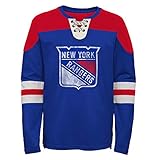 OuterStuff NHL Kinder Shirt New York Rangers Youth Langarm Goaltender Long Sleeve Eishockey (L (14/16))