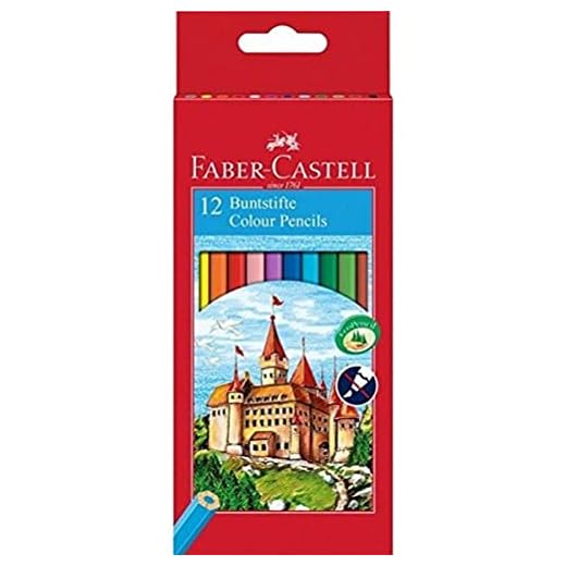 Faber-Castell FABER-CASTELL Hexagonal-Buntstifte CASTLE, 12er Kartonetui