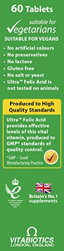 Vitabiotics Ultra Folic Acid 400Ug With Vitamin B12. 60 Tablets #TOP2