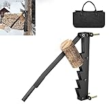 YZNAHRE Manueller Holzspalter aus Kohlenstoffstahl Wandmontage Brennholzspalter mit Spaltmesser, rutschfesten Handschuhen & Filz-Brennholzbeutel Ideal für Innen & Außen