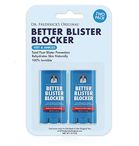 Dr. Frederickâ€™s Original Better Blister Blocker 0.90 oz - 2 Pack - Anti Chafing Stick - Pocket-Sized - Balm for Blister Prevention and Pain Relief