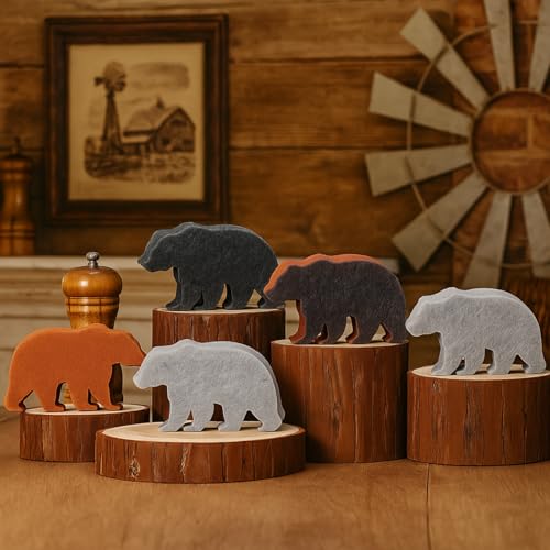 Image of Tioncy 12 Pack Rustic Bear Kitchen Sponges Bulk 4 Colors Cute Dual Sided Scrubber Brown Black Bear Sponges Reuseble Dishwashing Kitchen Cleaning Accessories for Cookware Pot Boiler Pan Household