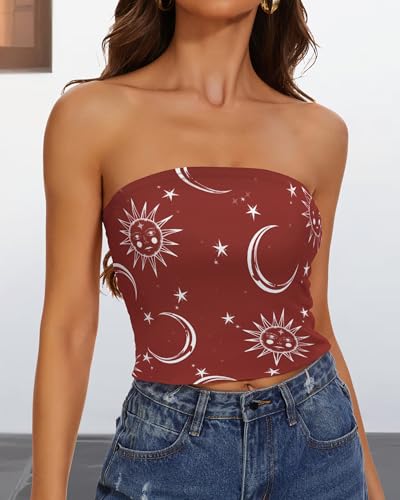 Image of Summer Tube Tops Basic Crop Tops for Women Strapless Tank Casual Tunics Sexy Short Shirts 2026