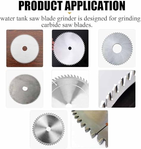 Dhmyyxgs Affilalama Elettrica,Affilatrice Bagnata,250W Ø80-700Mm Angolo Rotante,Smersigliatura Precisa,Mola Ad Acqua,Per Sega Circolare Tavolo Atelier 250W - 7