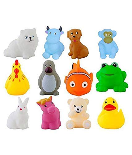 SHB Plastic Baby Bath Chu Chu Colorful Animal Shape Toy Water Toys Non-Toxic BPA Free Colorful Soft Rubber Float Squeeze Baby Bath Toys Chu Chu Multicolor, Multi Design Set of 12 Pieces (B08WPTFPH6) Amazon Price History, Amazon Price Tracker