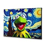 CBRT Oster-Dekor, Kermit in Sternennacht, Leinwand, 