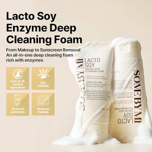 SOME BY MI Lacto Soy Enzyme Deep Cleanser | 3.4oz, 100ml | Korean Vegan Face Wash with Papain & Soy Enzymes for Pore & Dead Skin Care | With Hyaluronic Acid for Soothing & Hydration | Korean Skin Care - Image 3