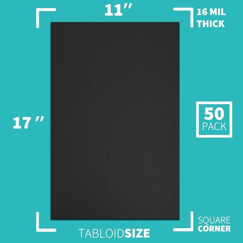 Image of Binditek 16 Mil Sand-Textured Binding Covers, 11 x 17 Inches, Navy, 50 Pack