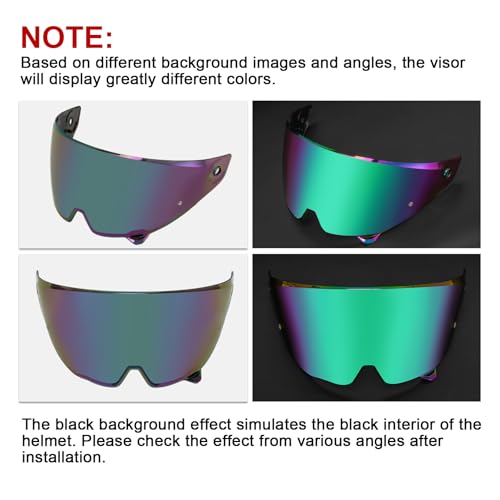 Image of PSLER Shatterproof Motorcycle Helmet Visor for Atlas 3.0 4.0,Color Green | Impact-Resistant ,UV400 Protection, Motorcycle Tinted Face Shield for Atlas 3.0 4.0,Visor Replacement