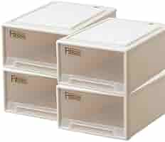 Fits フィッツ 衣装ケース 収納ケース　4個セット　カプチーノ 天馬公式】フィッツケース ロング 4個セット カプチーノの通販