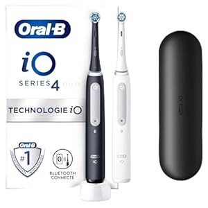 Oral-B iO Series 4 Duo Schallzahnbürsten Schwarz/Weiß