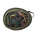 WXKHV WWII US Army M1 Military Helmet Replica for WW2 Gear Uniform - Includes Net Cover, Chin Strap, Cat Eye Belt, and DIY Painting